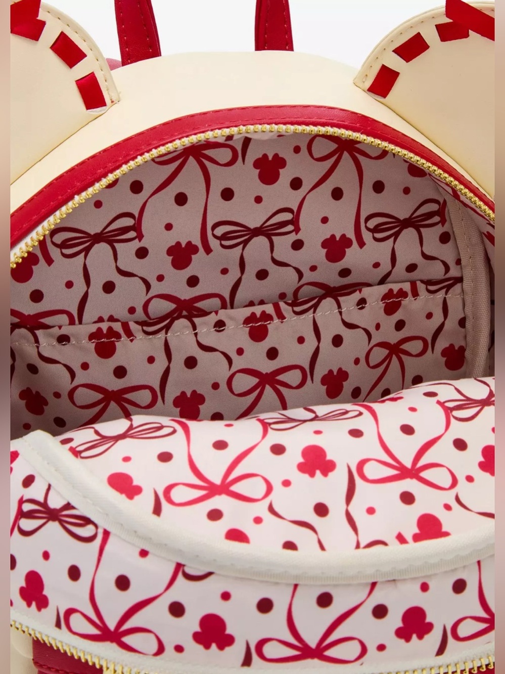 Loungefly X Disney Minnie Mouse Rock the Dots Coquette Backpack - Picture 4 of 5